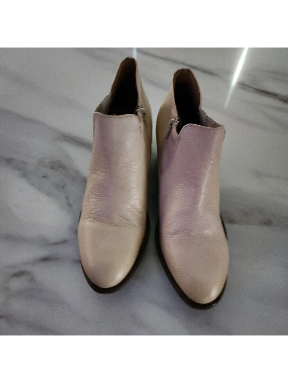 Miz Mooz Cream Leather Chelsea Ankle Boots US 10 EU 41 Spain
